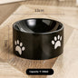 Drinking Water Neck Protection Pet Ceramic Oblique Mouth High Foot Food Basin