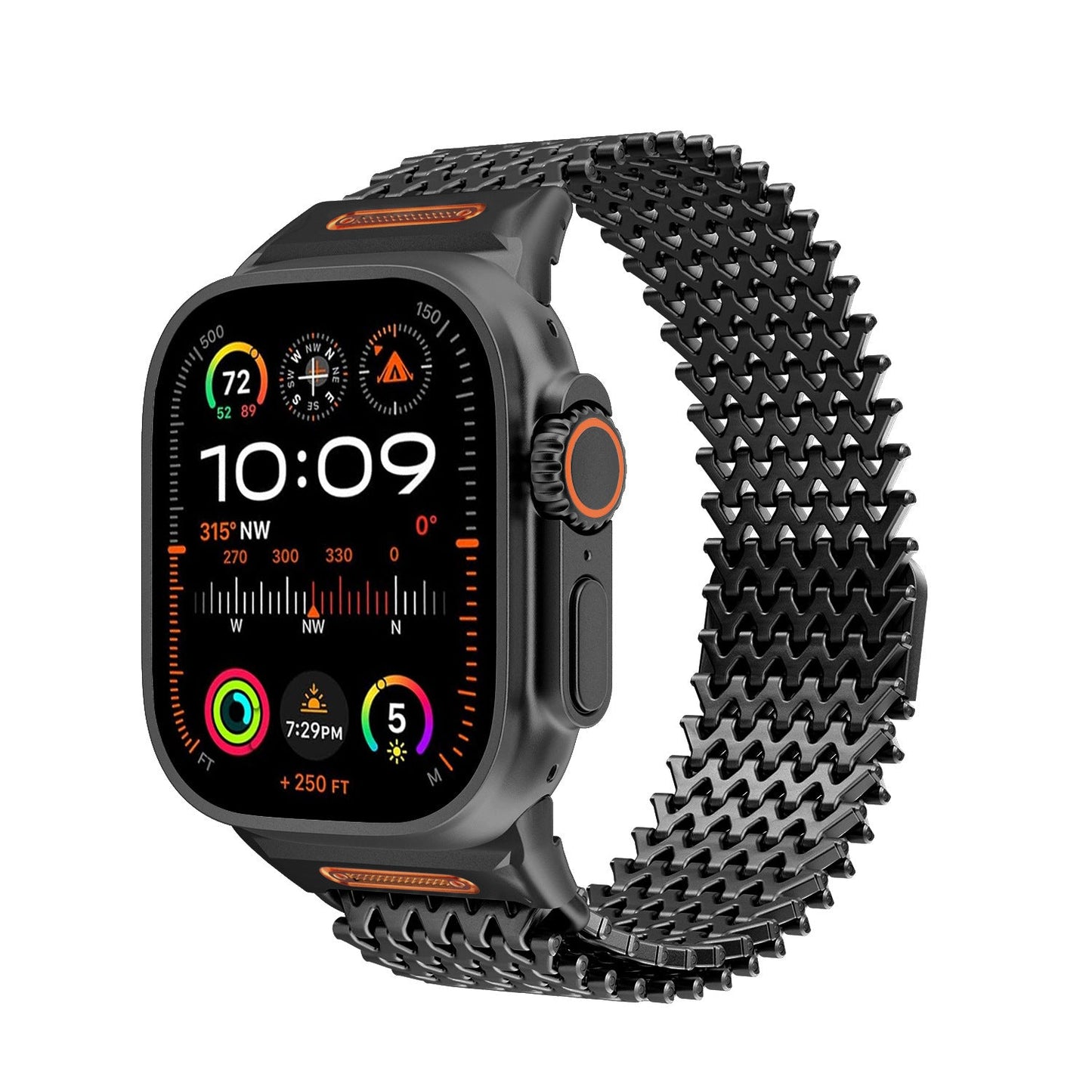 Milanese Strap With Metal Magnetic Clasp W-shaped Dragon-scale Personalized Wristband