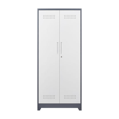 Lockers With Locking Doors, Adjustable Shelves, High Broom Tool Storage Cabinet