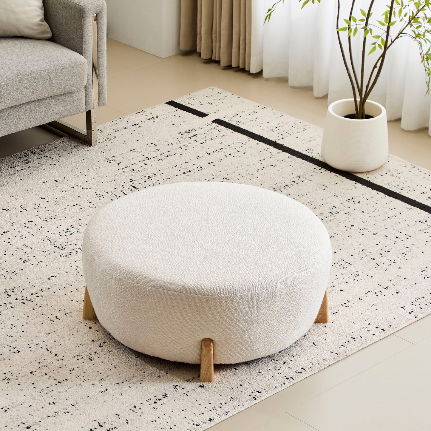 Modish Round Ottoman