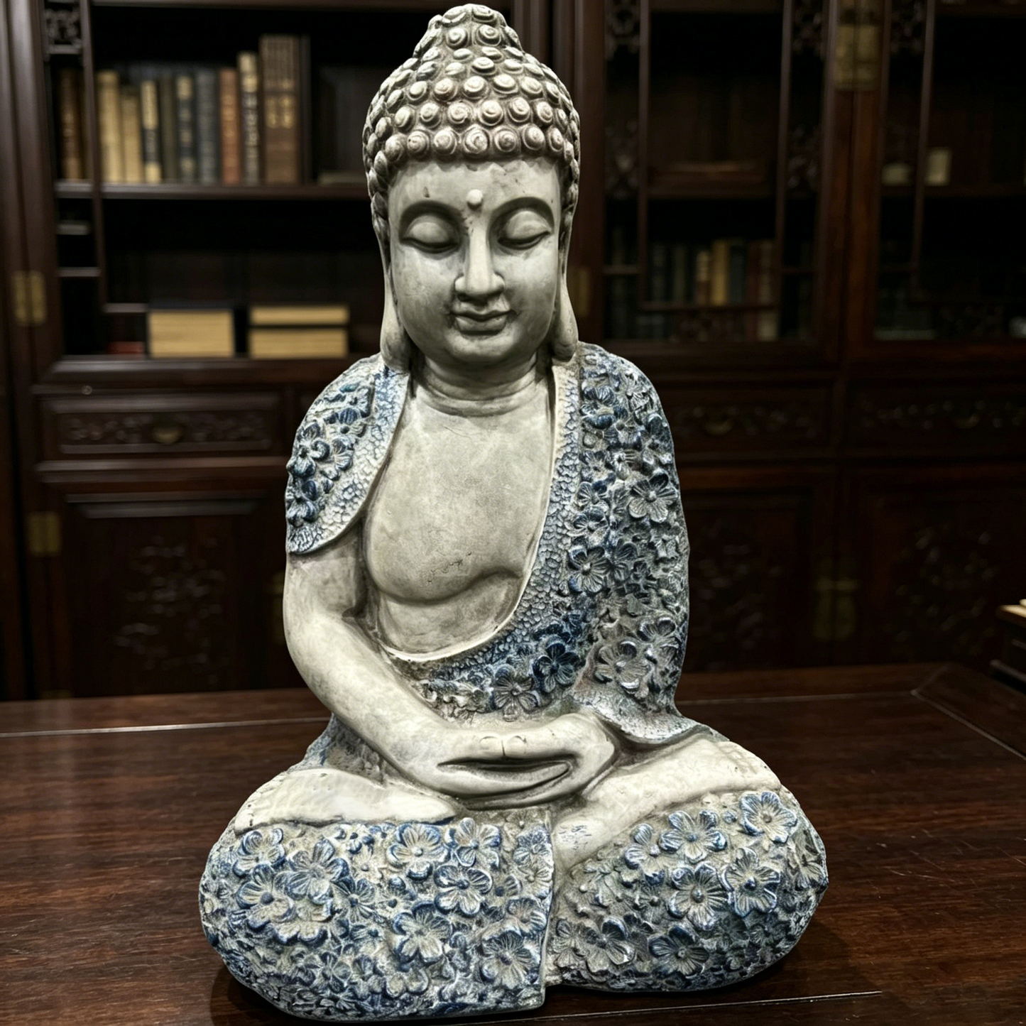 16'' Weatherproof Resin Buddha Garden Statue