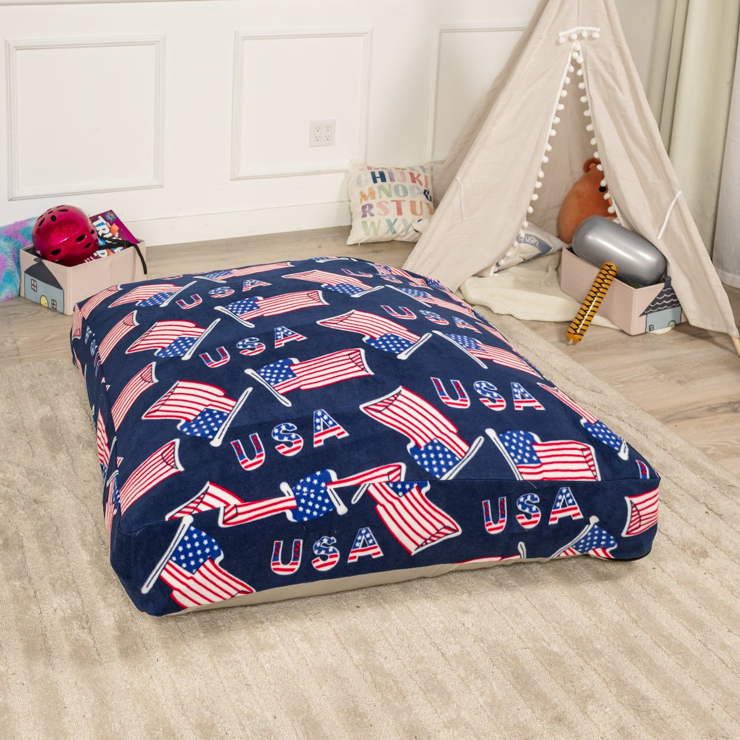 Sensory Crash Pad for Kids & Adults – Removable Washable Fleece Cover
