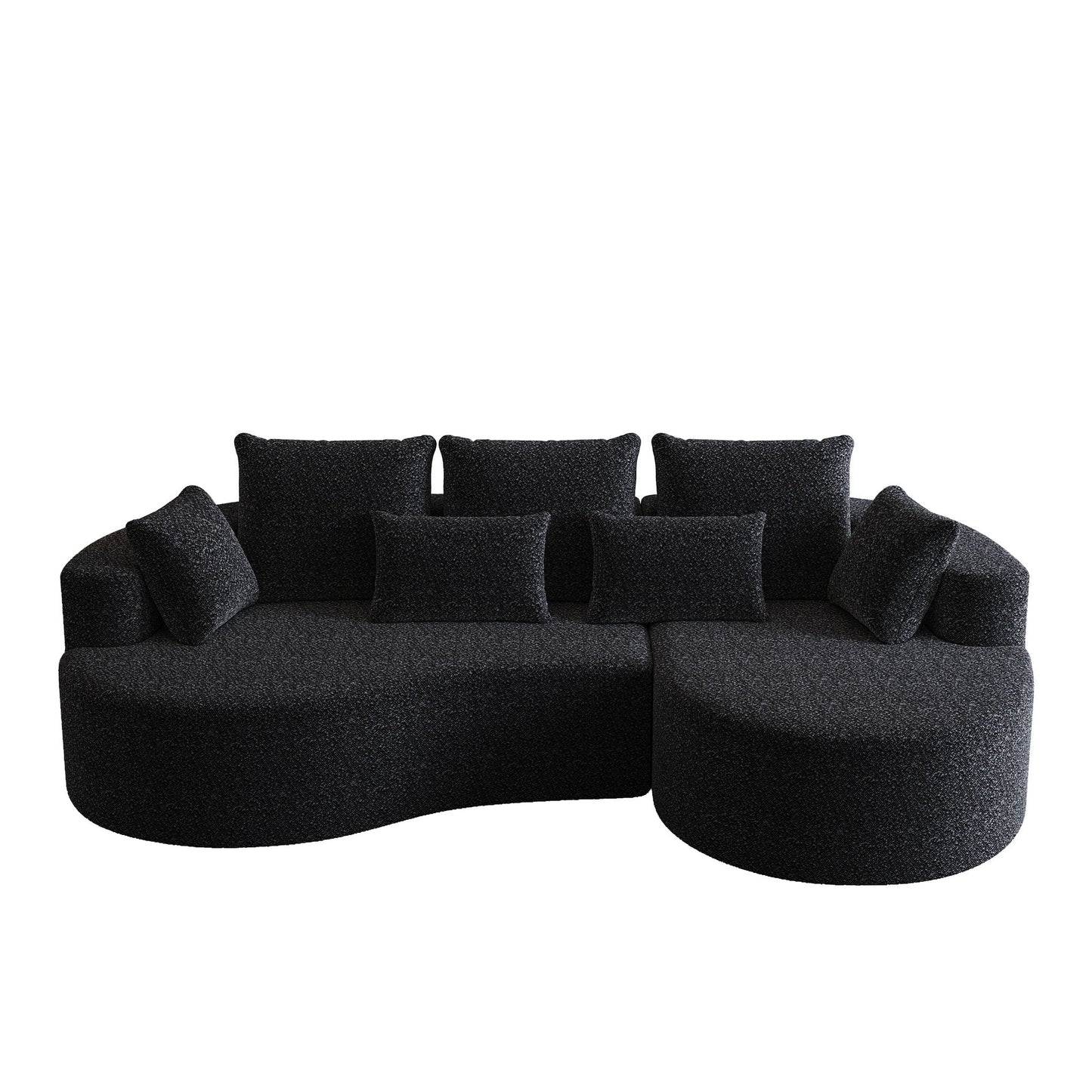 Curved Oversized Sectional Sofa With Extra Deep Seat