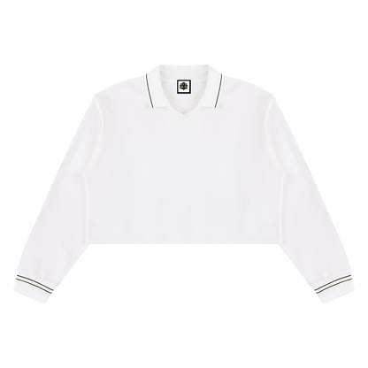 Loki & Ivy Women’s Crop Collared Sweatshirt