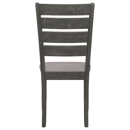 Padded Seat Side Chairs With Tapered Slats (Set of 2)