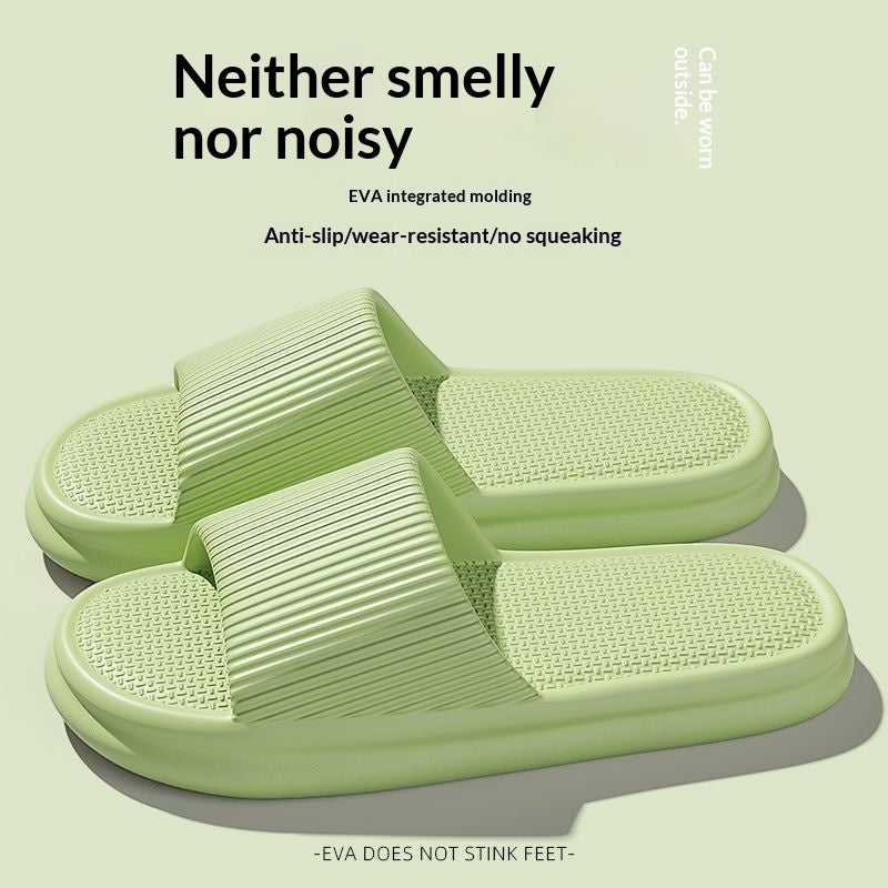 Minimalist Home-use Bathroom Slippers With A Plush Cushioned Feel For Men