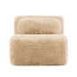 Aviana Armless Sofa with Pillow – Plush Fabric, Light Khaki