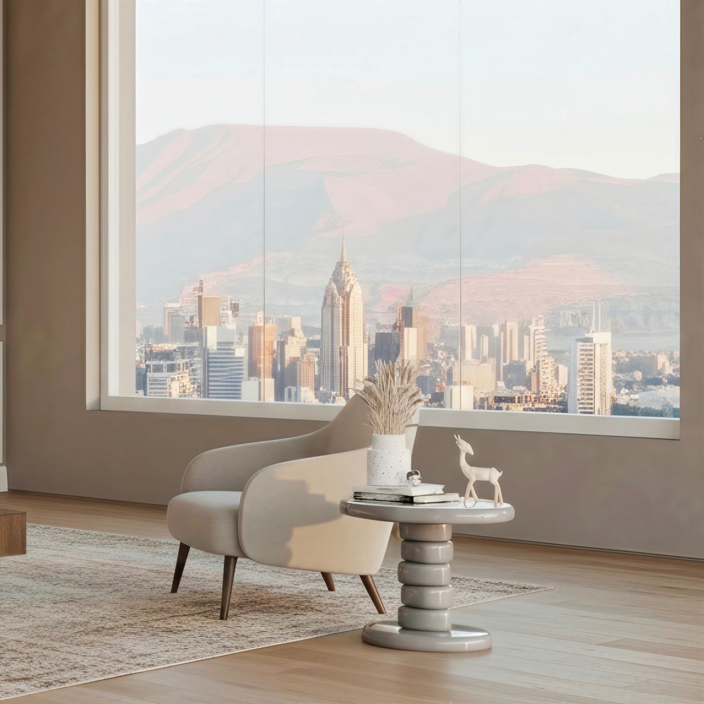 Stacked Cobblestone End Table