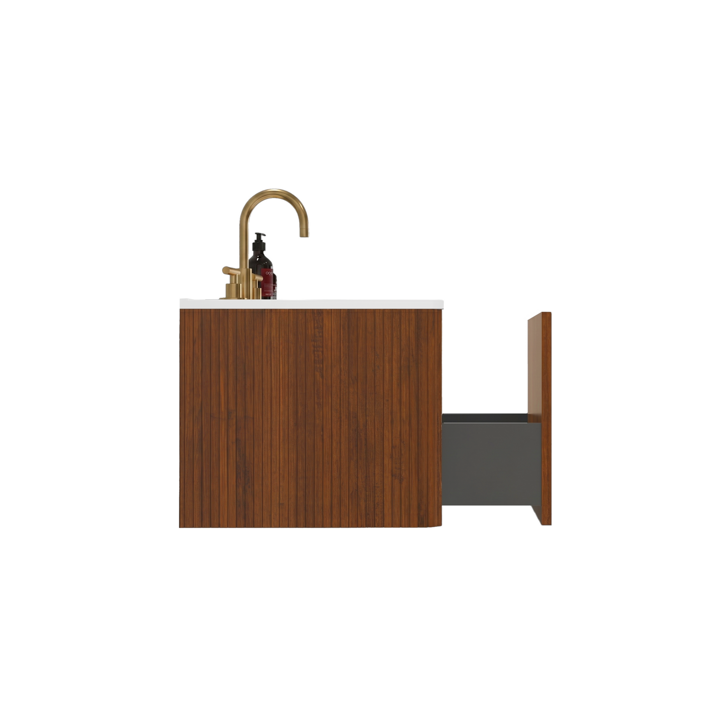 Etna 36" Striped Walnut Bathroom Vanity