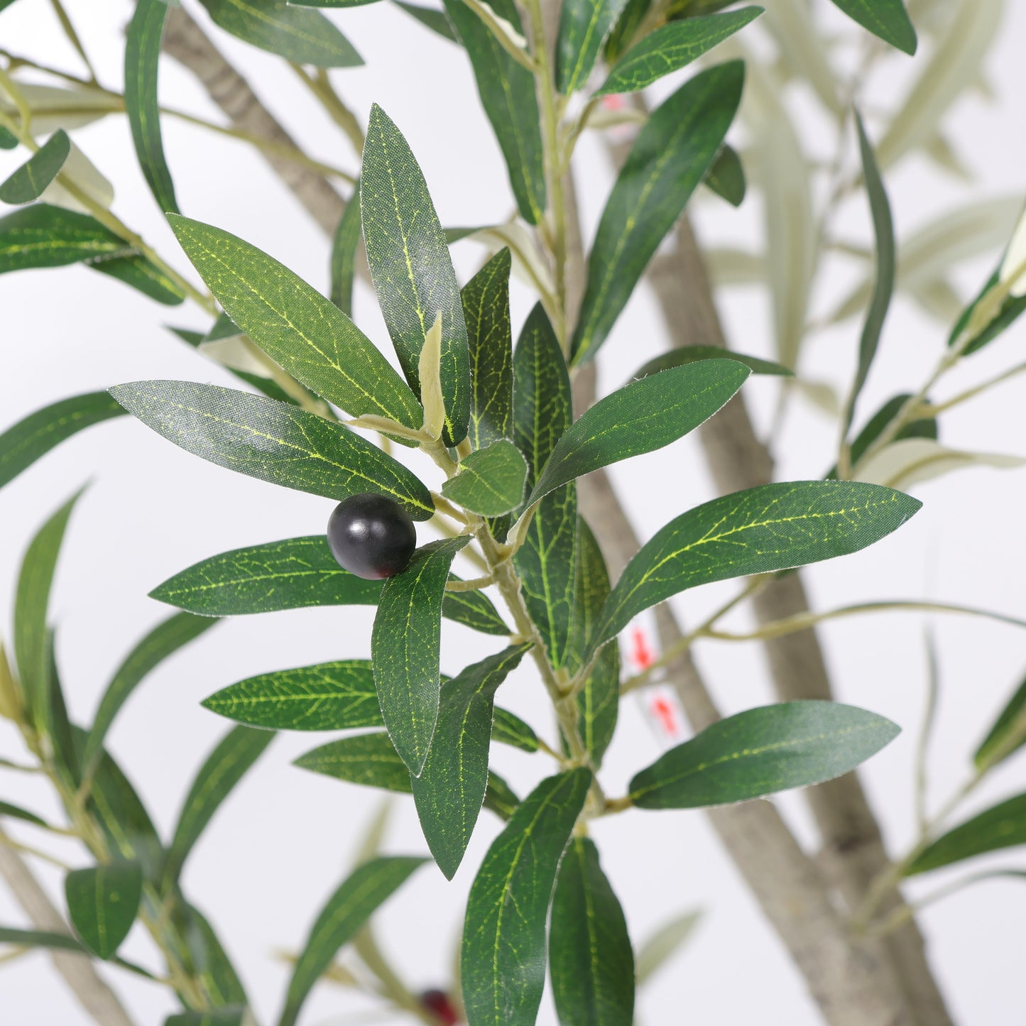 8FT Artificial Olive Tree with Decorative White Planter