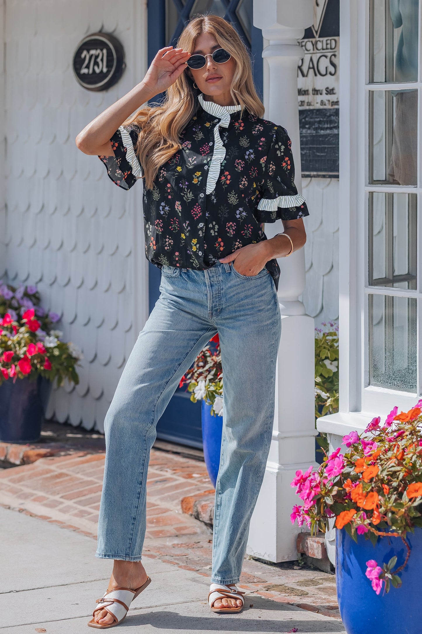 Aliya Short Sleeve Floral Shirt