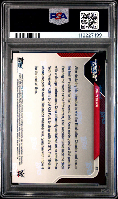 Graded 2025 Topps Now WWE John Cena #25 Wrestling Card PSA 8 Near Mint