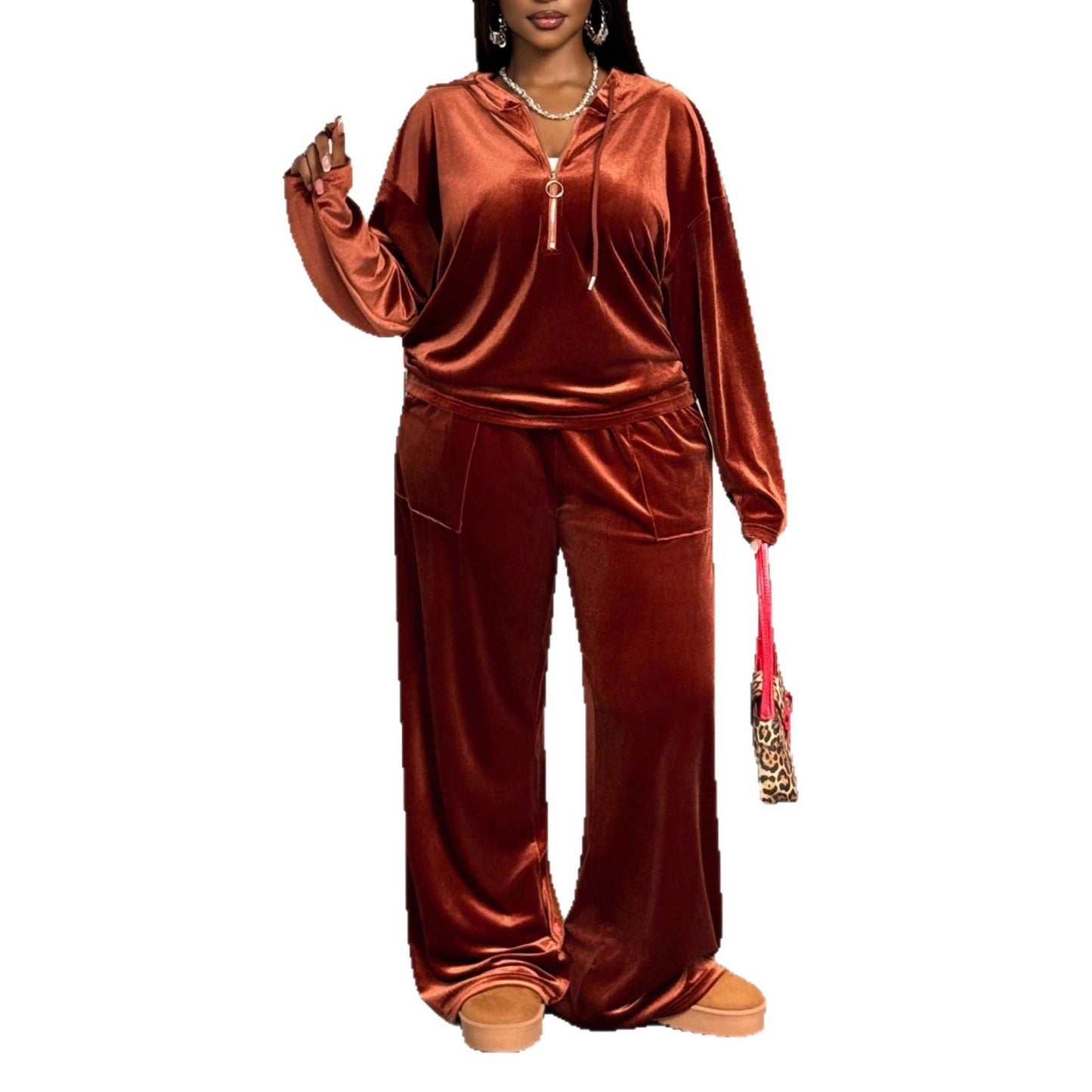 Cross-border Hooded Sweatshirt And Pants Set