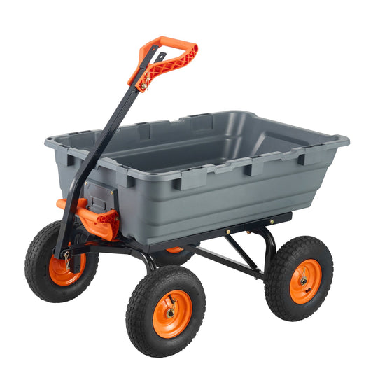 Dump Cart with Poly Body and Steel Frame