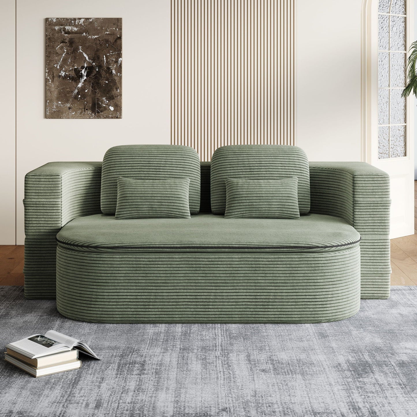 2 In 1 Foldable Sofa Bed With Multi Functional Blanket