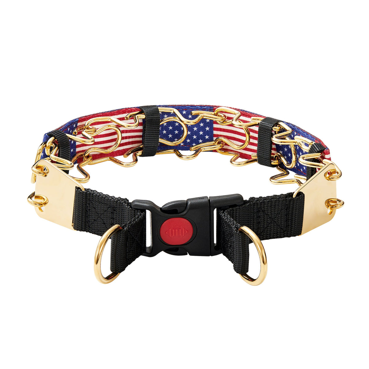 Stainless Steel Medium-to-Large Spike Dog Training Collar For Huskies And Dobermans