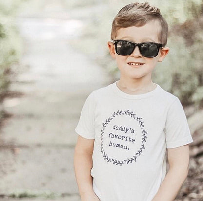 Daddy’s Favorite Human Organic Kids T-Shirt