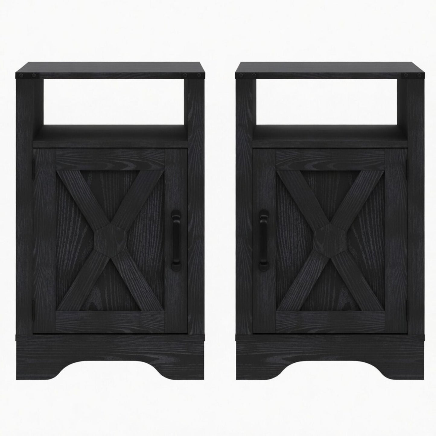 Farmhouse Nightstand, Charging Station & Storage