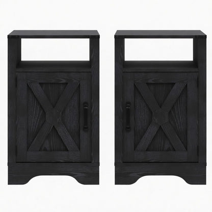 Farmhouse Nightstand, Charging Station & Storage
