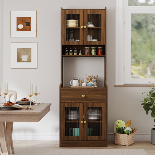 Kitchen Pantry Hutch Storage Cabinet Farmhouse Style