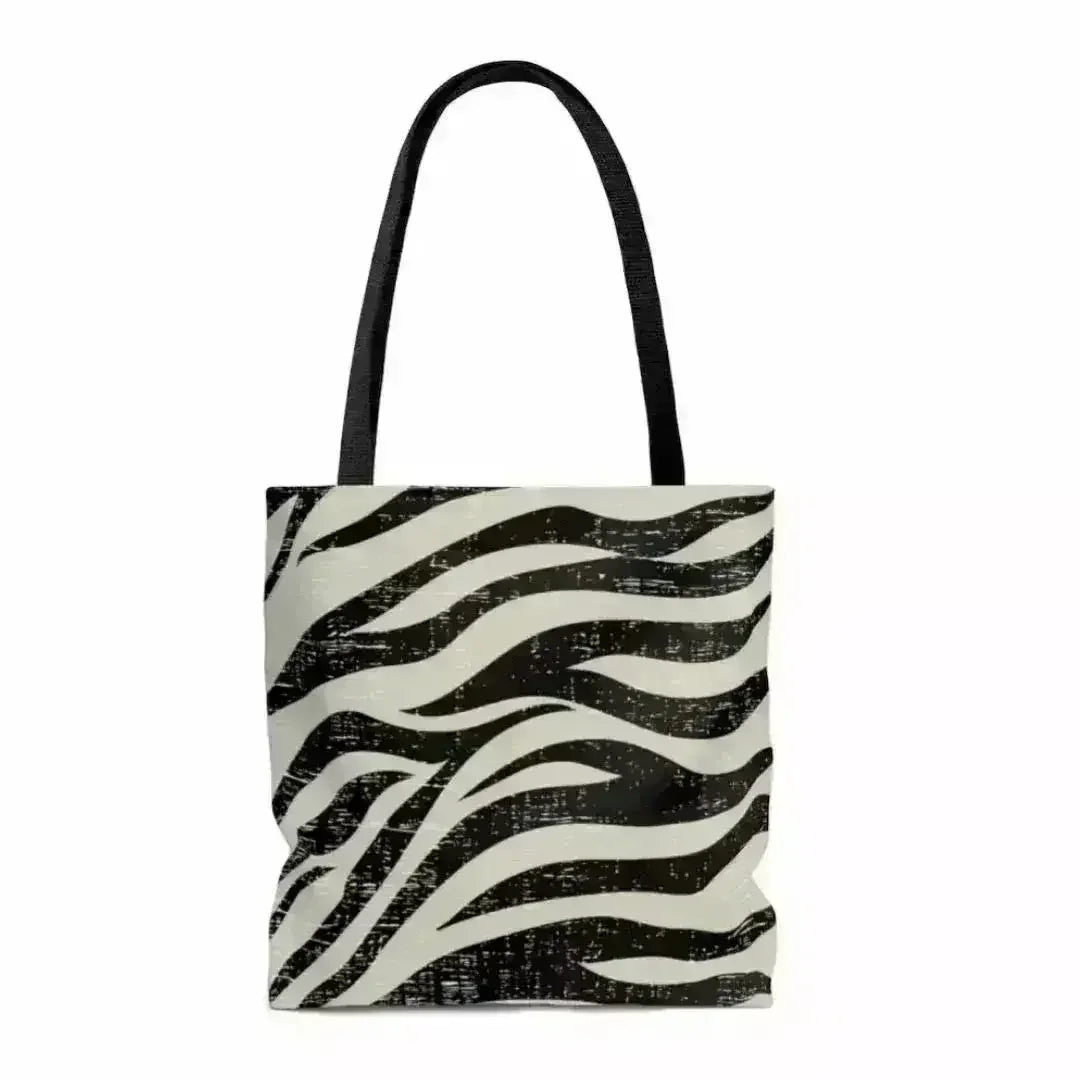 Double-Sided Zebra Print Beach Tote Bag - Medium | Femstylo