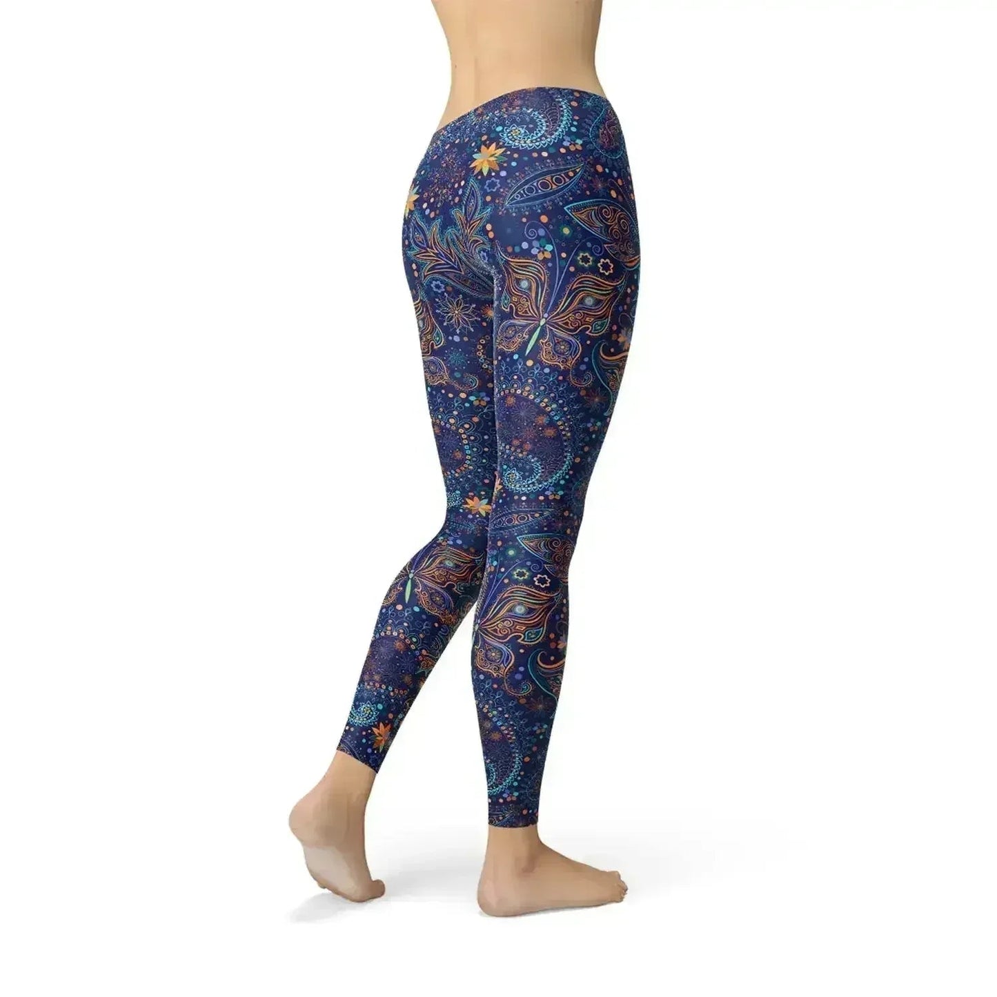 Womens Paisley Butterfly Leggings