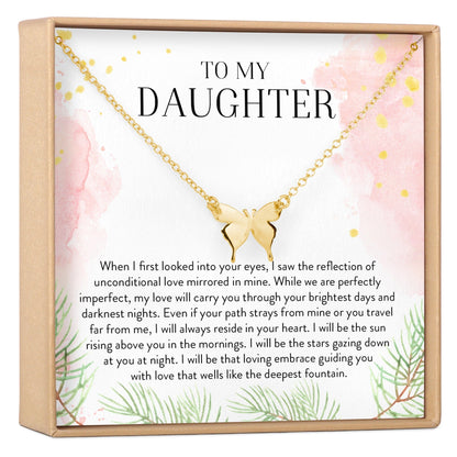 Daughter Butterfly Pendant Necklace
