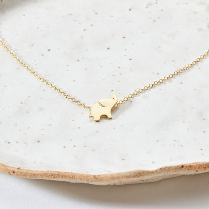 Daughter Elephant Pendant Necklace