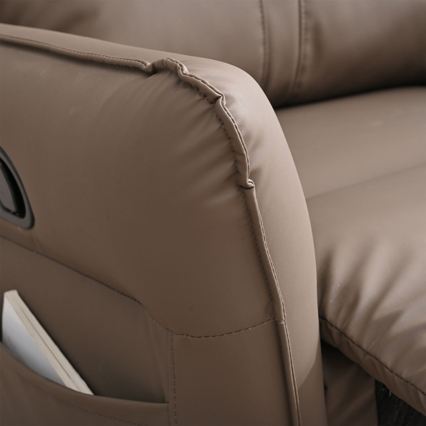 360° Modern Small Rocking Swivel Recliner Chair With Side Pocket