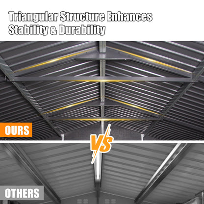12x20ft Outdoor Metal Garage Shed