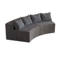 Curved Sectional Sofa With 4 Pillows, Modular Semi Circular Design