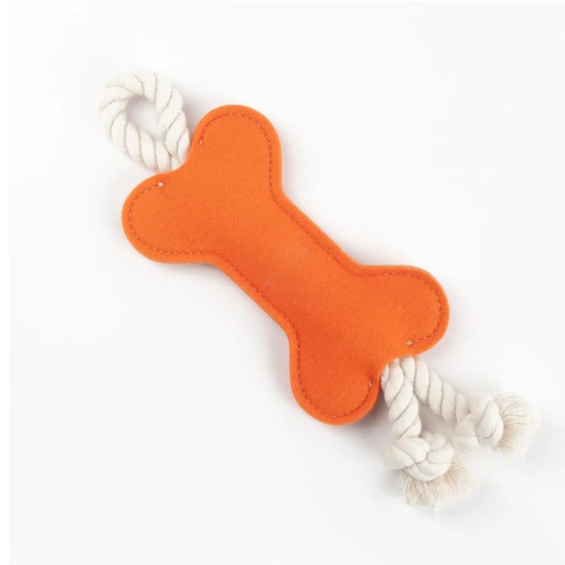 Pet Bone Shape Toy Creative Knot Felt Resistant To Bite Molars