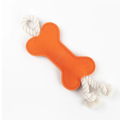 Pet Bone Shape Toy Creative Knot Felt Resistant To Bite Molars