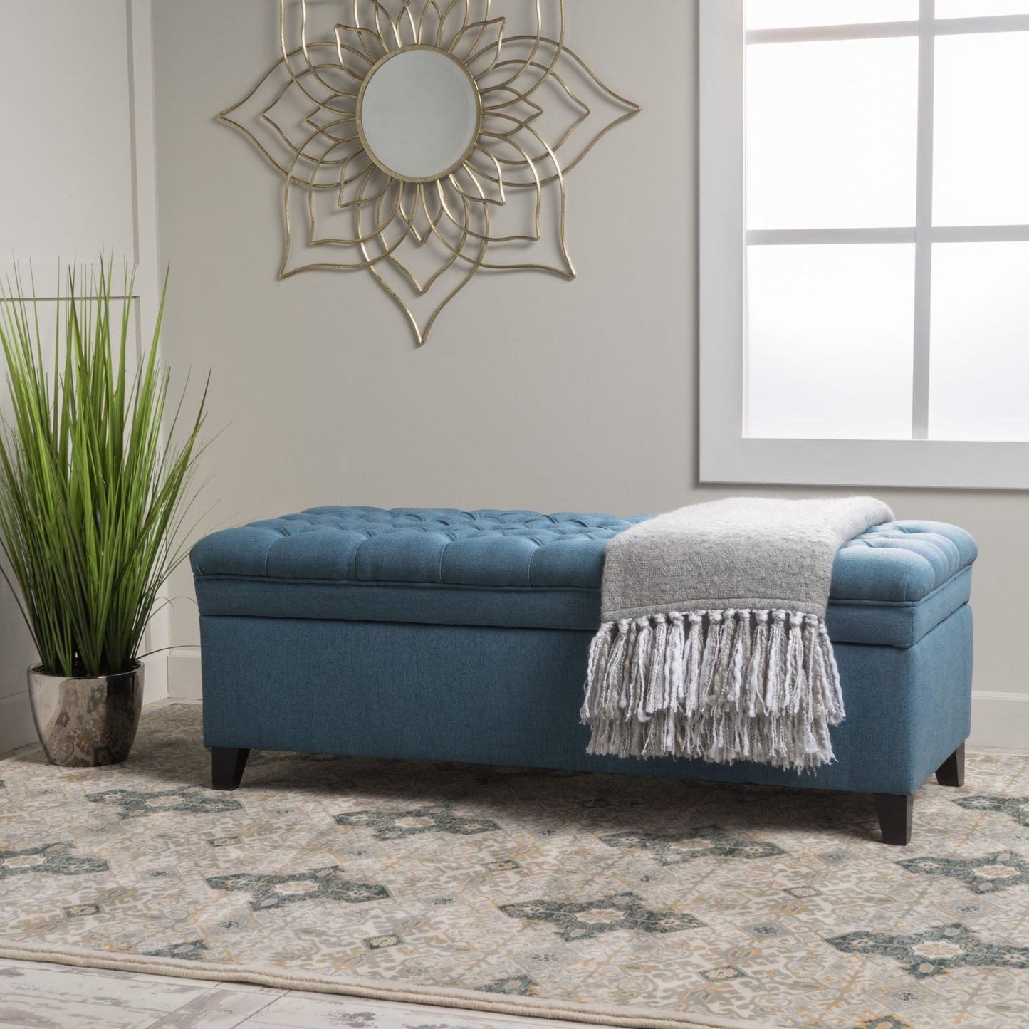 Juliana Storage Ottoman With Birch Legs