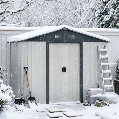 8ft x 4ft Outdoor Metal Storage Shed