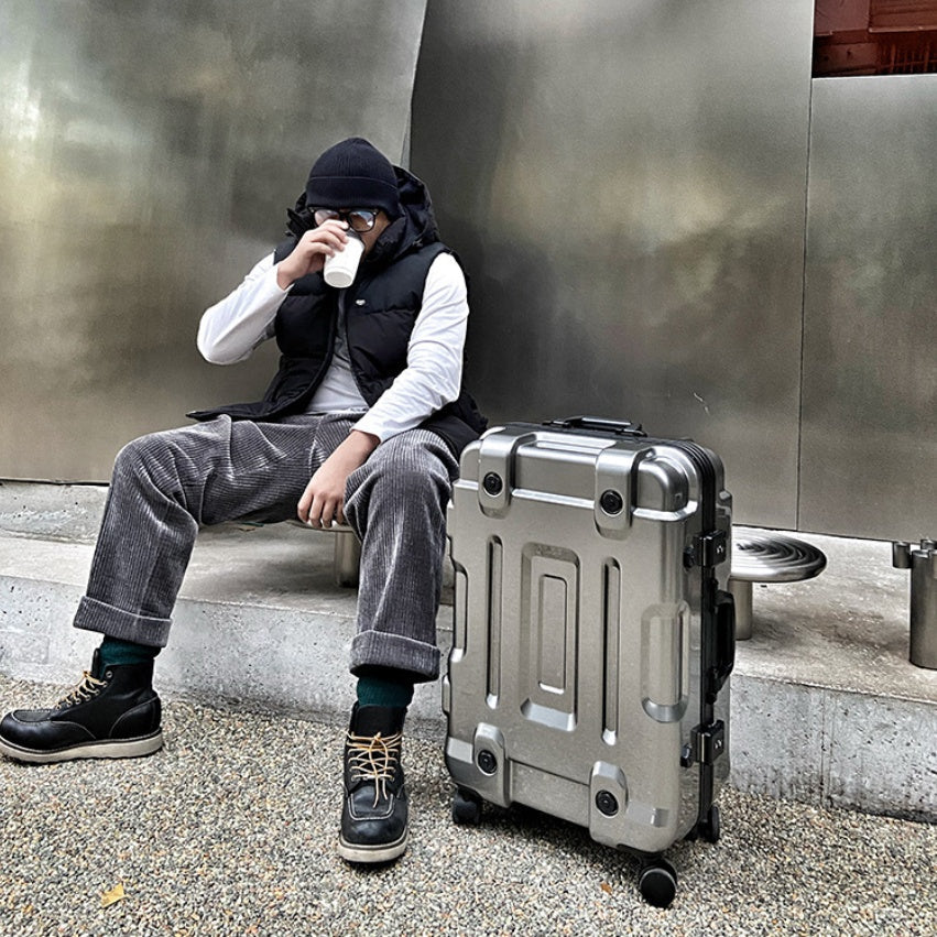 Personalized Biker-style Luggage Mens Large-capacity Sturdy And Thickened