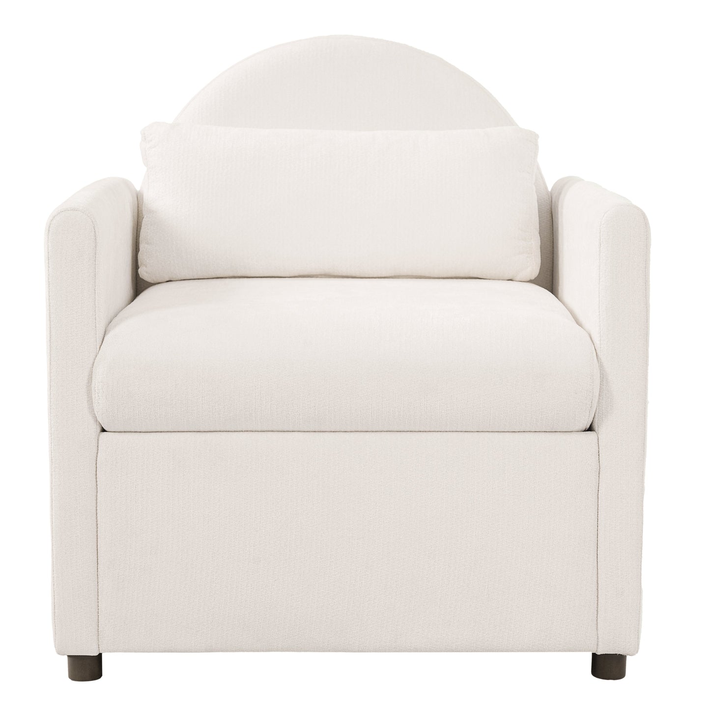 Beige Pet Friendly Accent Chair with Hidden Pet Nook