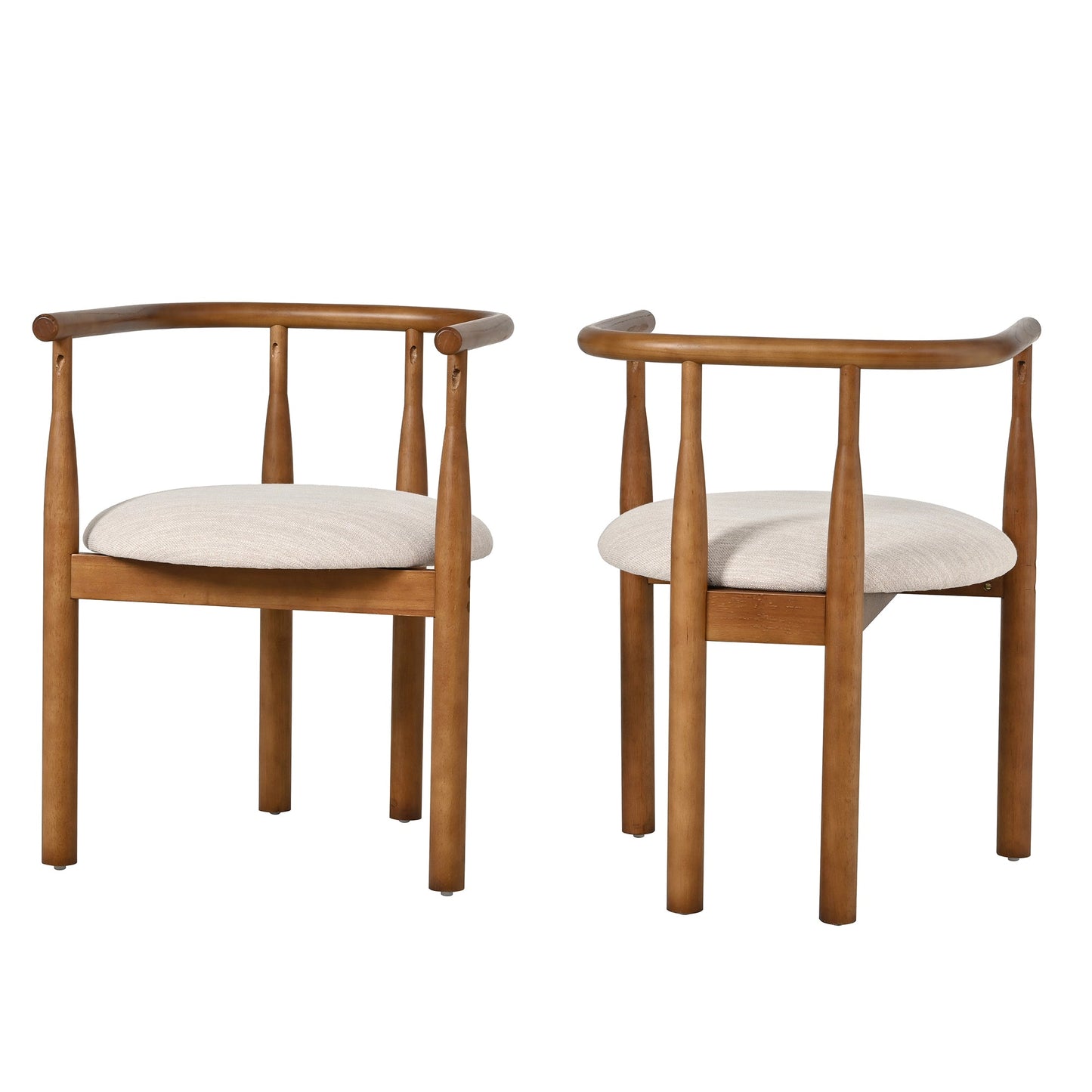 Modern Dining Chair Set of 2 with Solid Wood Legs