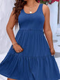 Tiered Scoop Neck Tank Dress