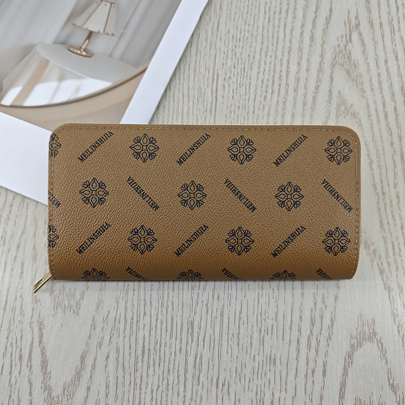Simple And Stylish Single-zip Multi-cardholder Coin Purse