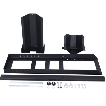 Heavy Duty Adjustable Motorcycle Stand / Wheel Chock 1800 Lb Capacity - Black