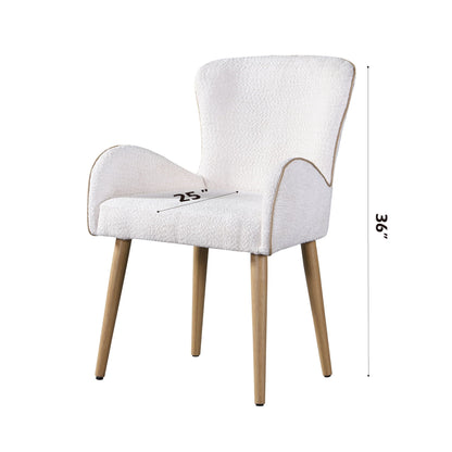 Qwin - Boucle Side Chair (Set of 2) - Beige