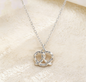 Pretzel Bread Necklace with Love Charm
