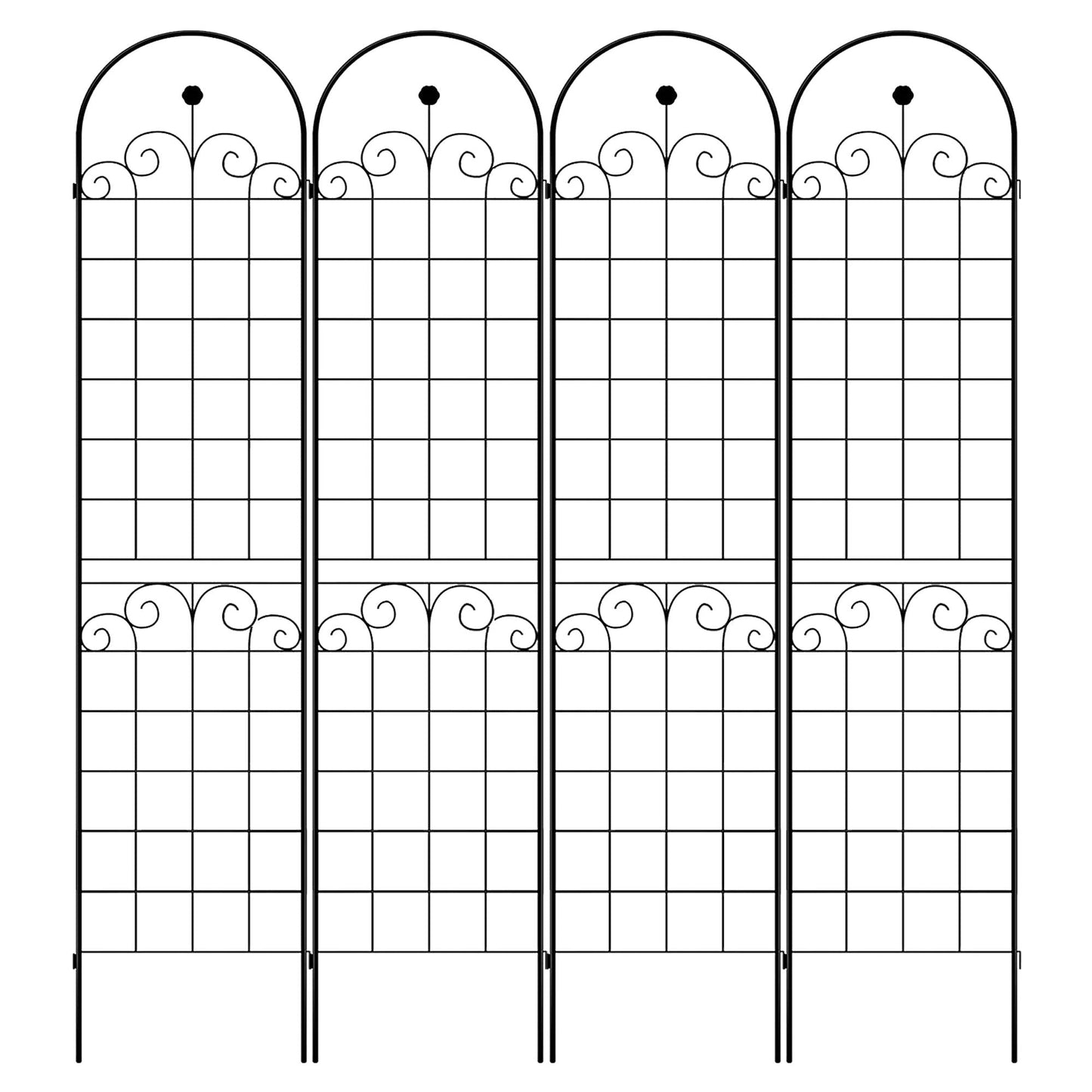Metal Garden Trellis For Climbing Plants Outdoor Rustproof Plant Support Rose Trellis Netting Trellis