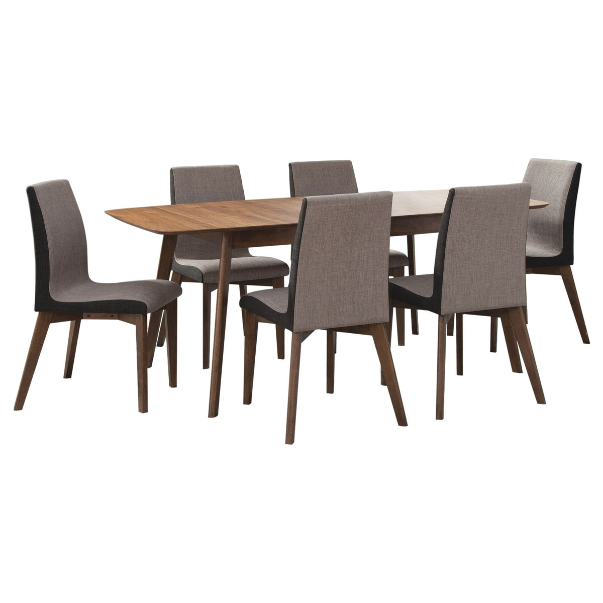 Redbridge 7-piece Rectangular Dining Set Natural Walnut