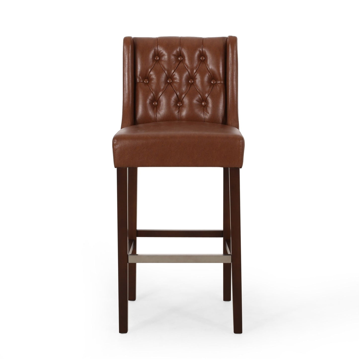 Solstara Upholstered Dining Barstool with Button Tufted and Wing Back