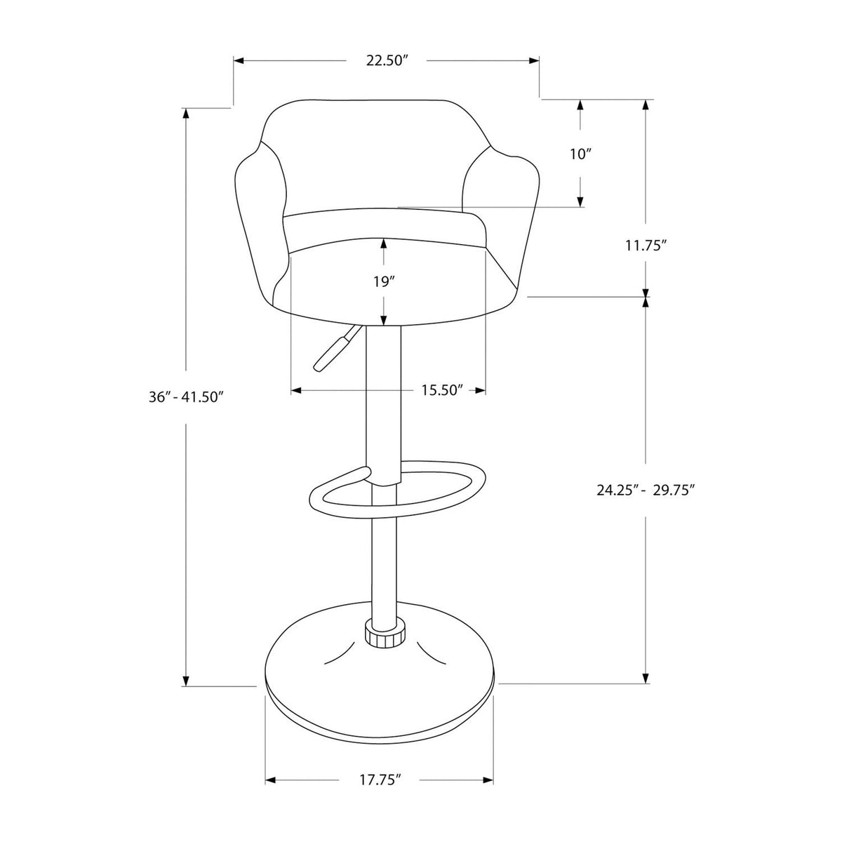 Swivel Stool Bar Height, Adjustable Versatile Seating, Contemporary & Modern