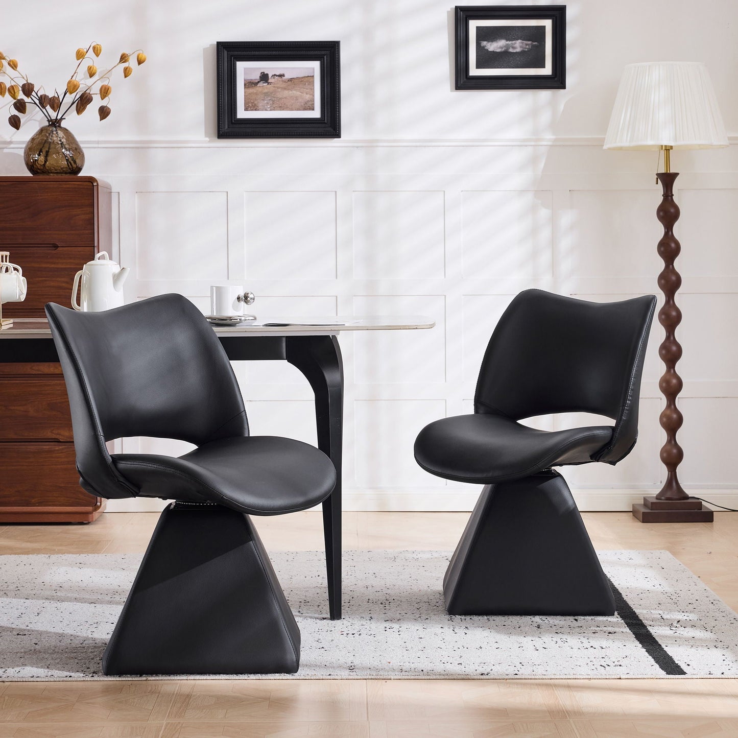 Modern Swivel Dining Chair With High Back