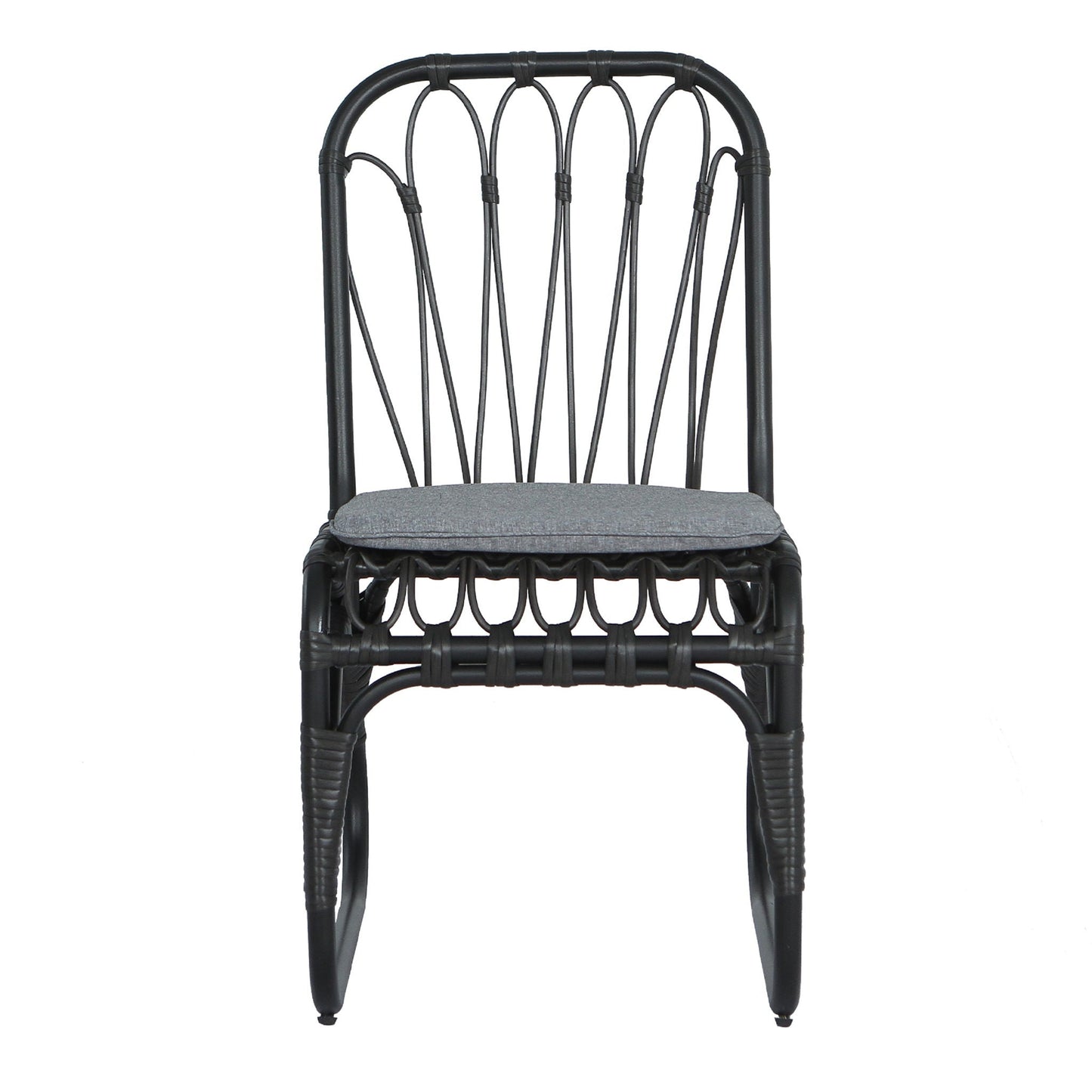 Outdoor Wicker Dining Chairs With Washable Cushions (Set of 2)