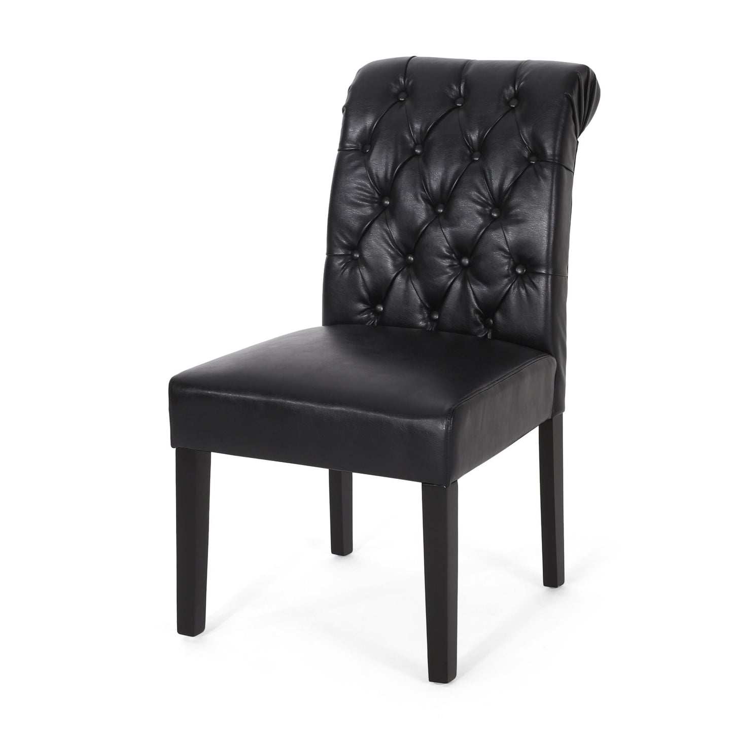 Broxton Tuft Dining Rolltop Chairs With Button Tufted Backrest (Set of 2)
